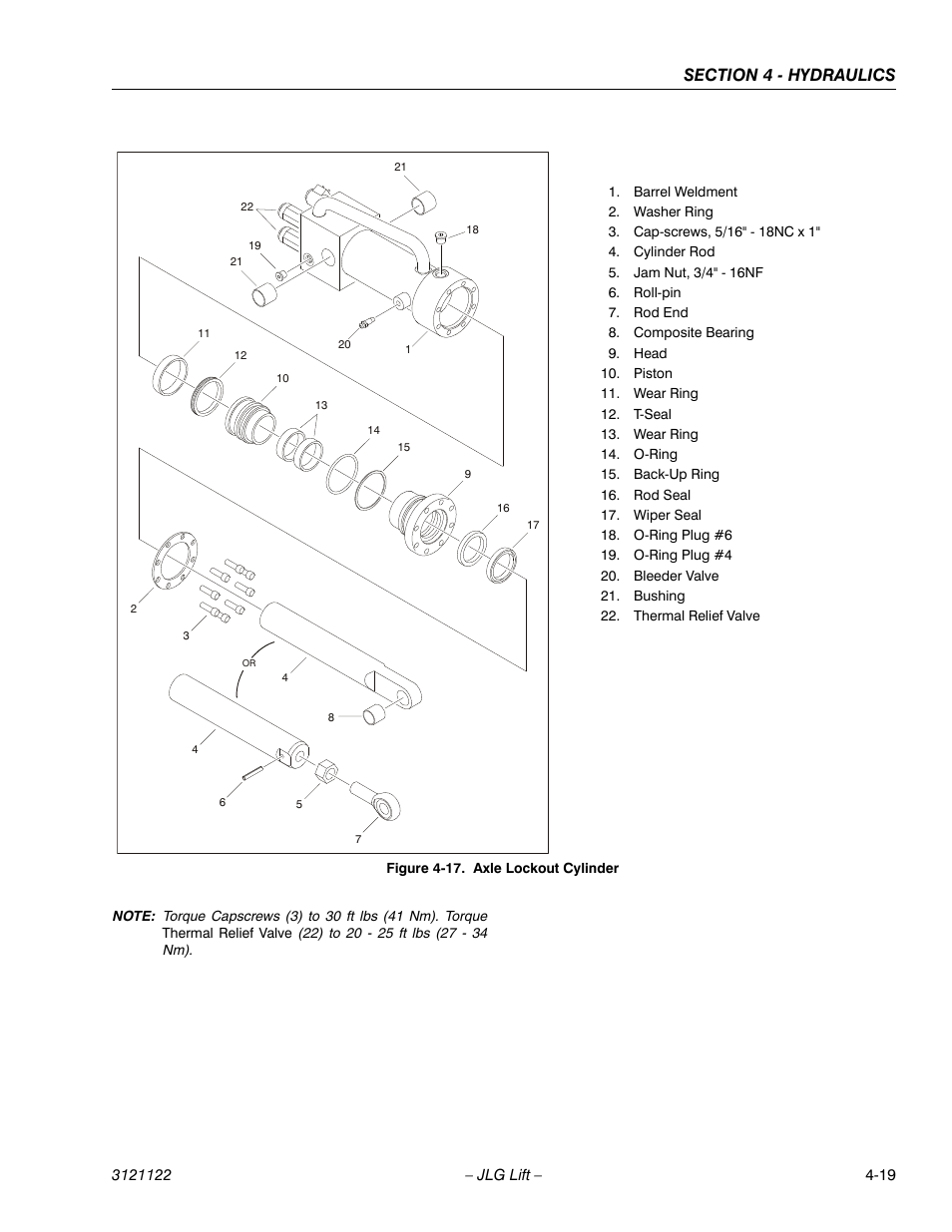 Axle lockout cylinder -19 | JLG M4069 ANSI Service Manual User Manual | Page 91 / 150