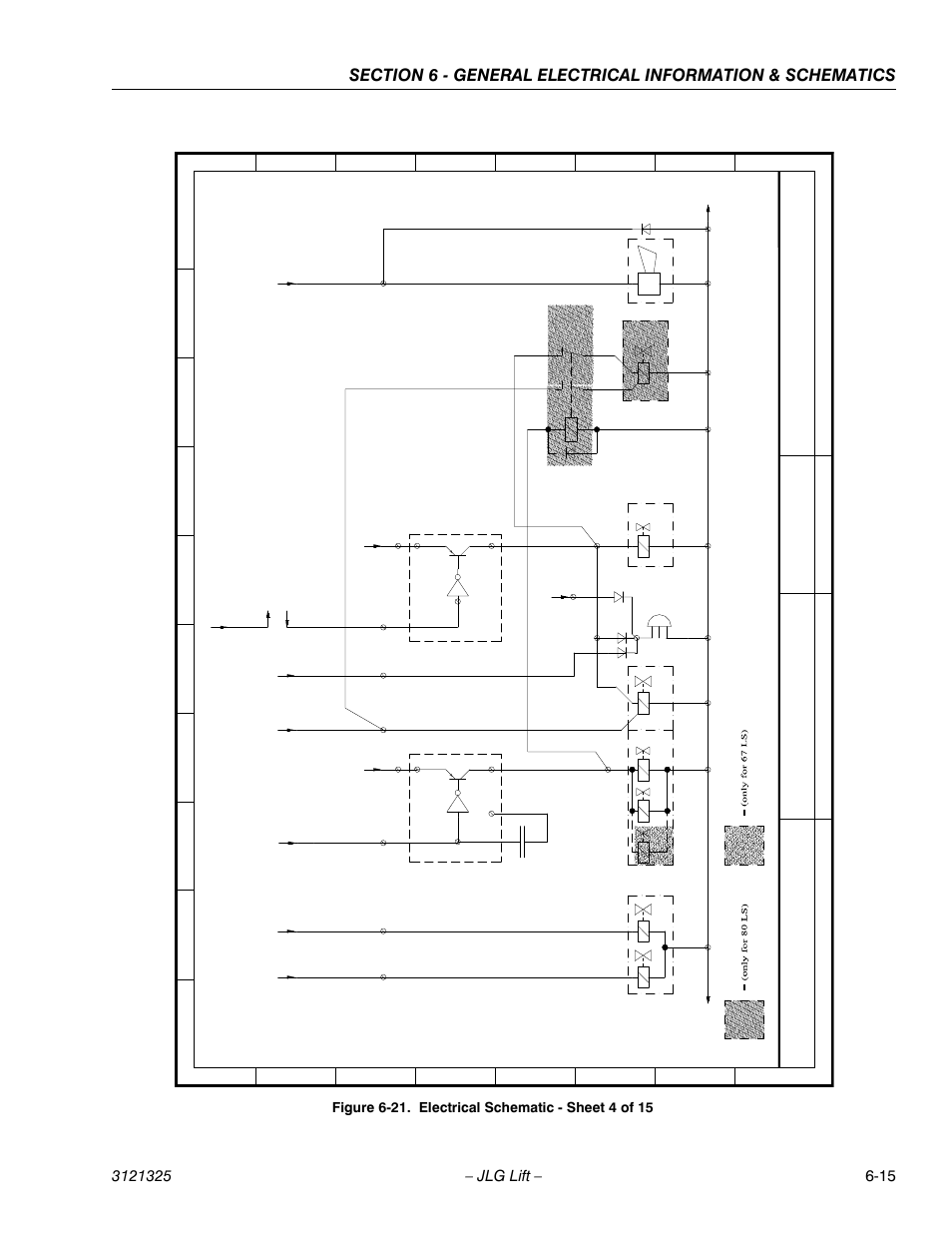 Electrical schematic - sheet 4 of 15 -15, Liftlux | JLG 80SL Service Manual User Manual | Page 133 / 162