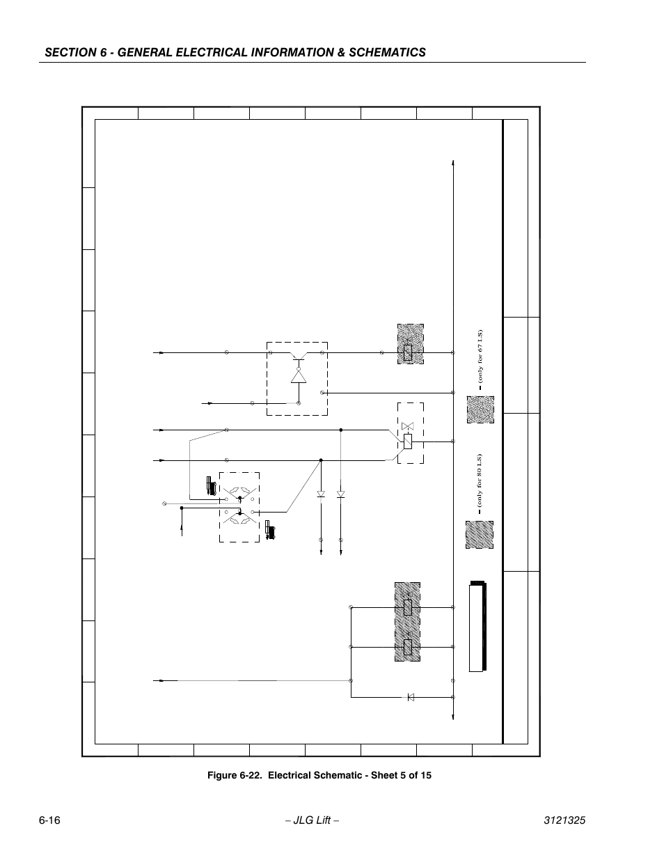 Electrical schematic - sheet 5 of 15 -16, Liftlux | JLG 80SL Service Manual User Manual | Page 134 / 162