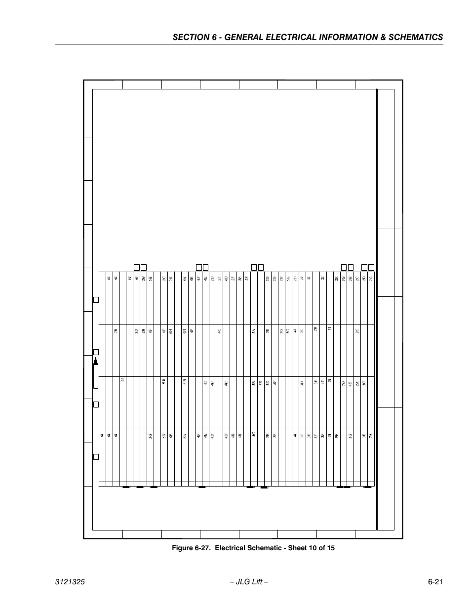 Electrical schematic - sheet 10 of 15 -21, Liftlux | JLG 80SL Service Manual User Manual | Page 139 / 162