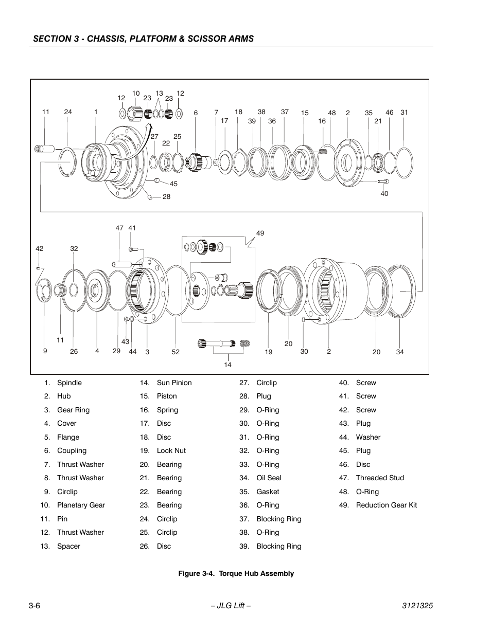 Torque hub assembly -6 | JLG 80SL Service Manual User Manual | Page 42 / 162