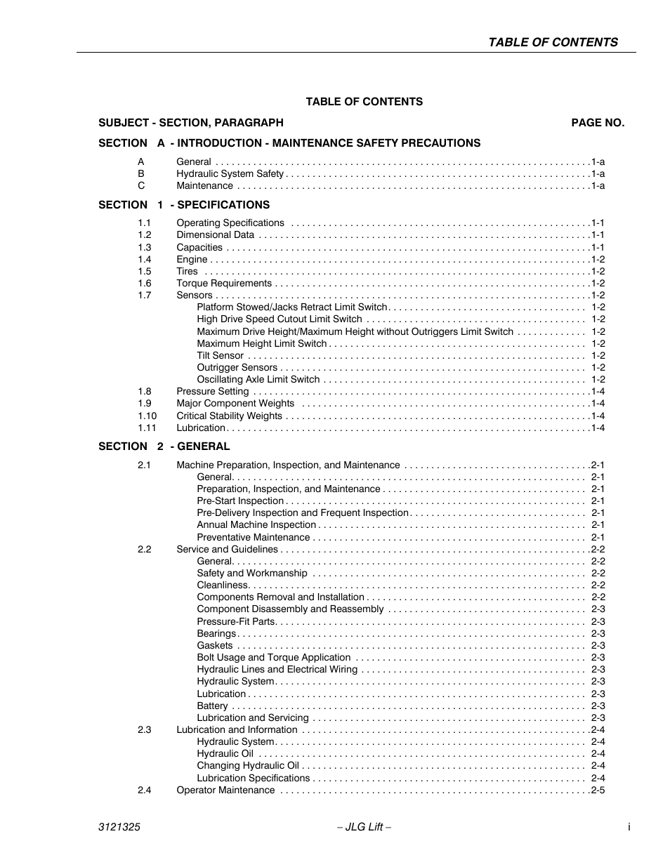 JLG 80SL Service Manual User Manual | Page 5 / 162