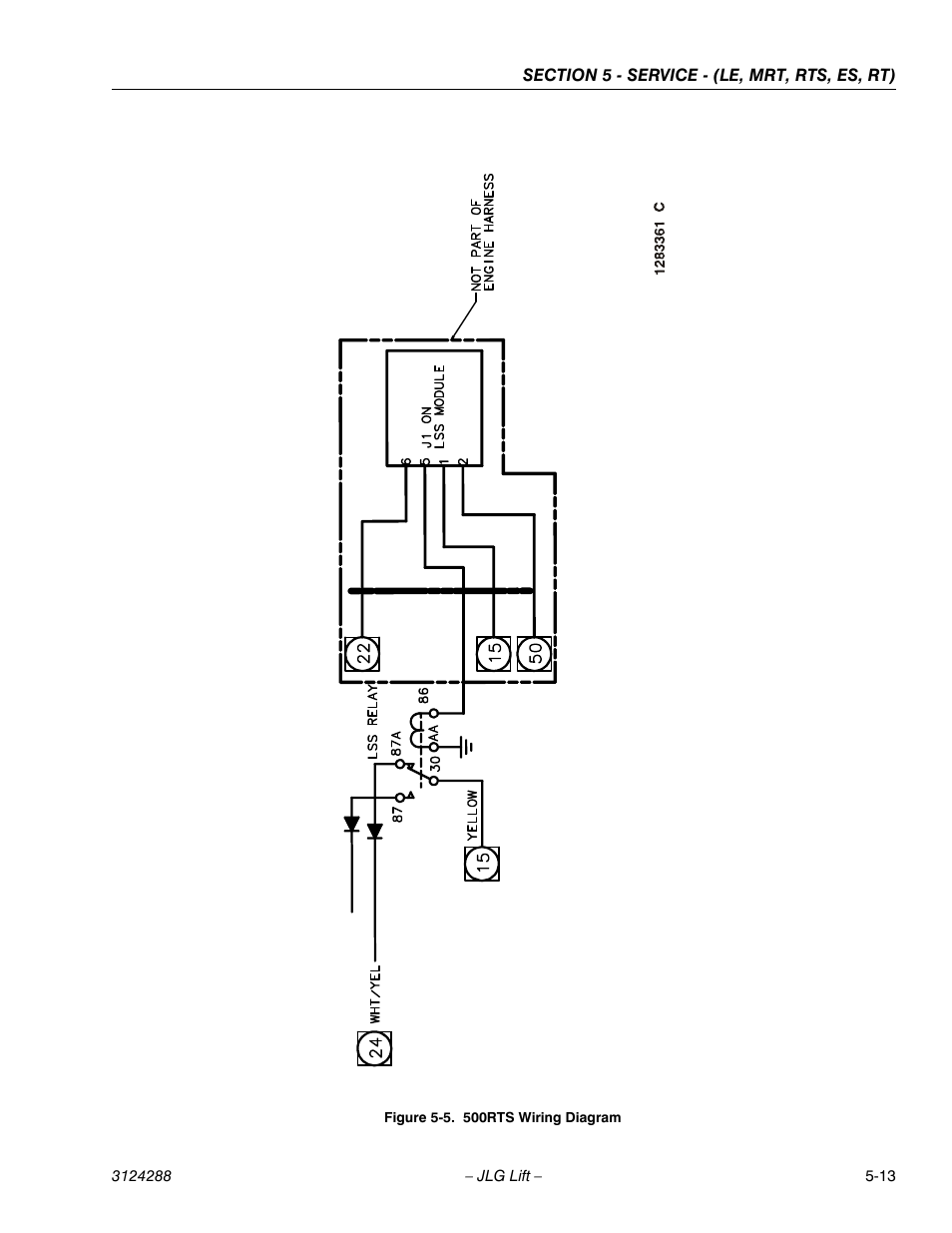 500rts wiring diagram -13 | JLG LSS Scissors User Manual | Page 49 / 78