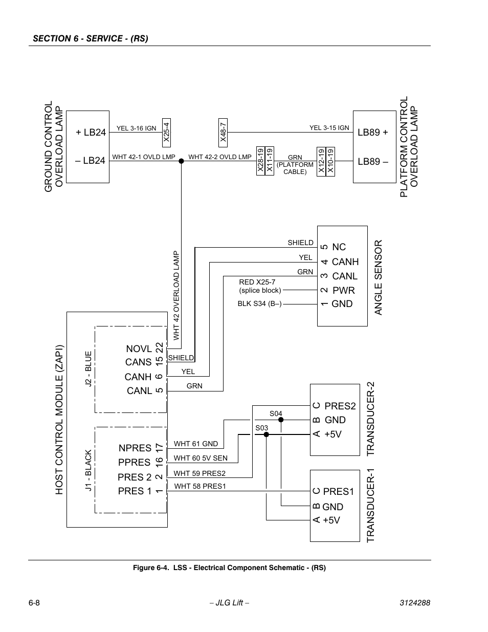 Lss - electrical component schematic - (rs) -8 | JLG LSS Scissors User Manual | Page 60 / 78