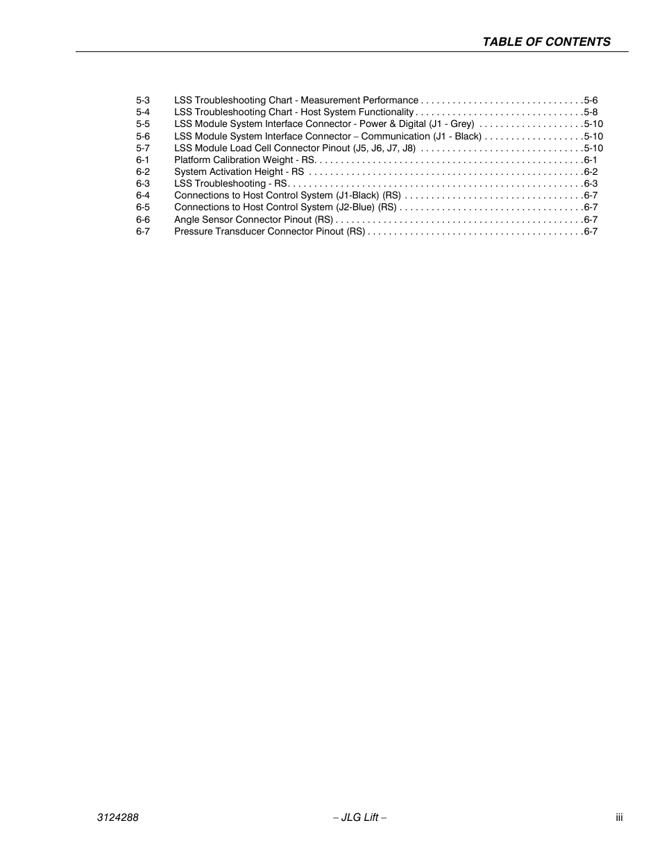 JLG LSS Scissors User Manual | Page 7 / 78