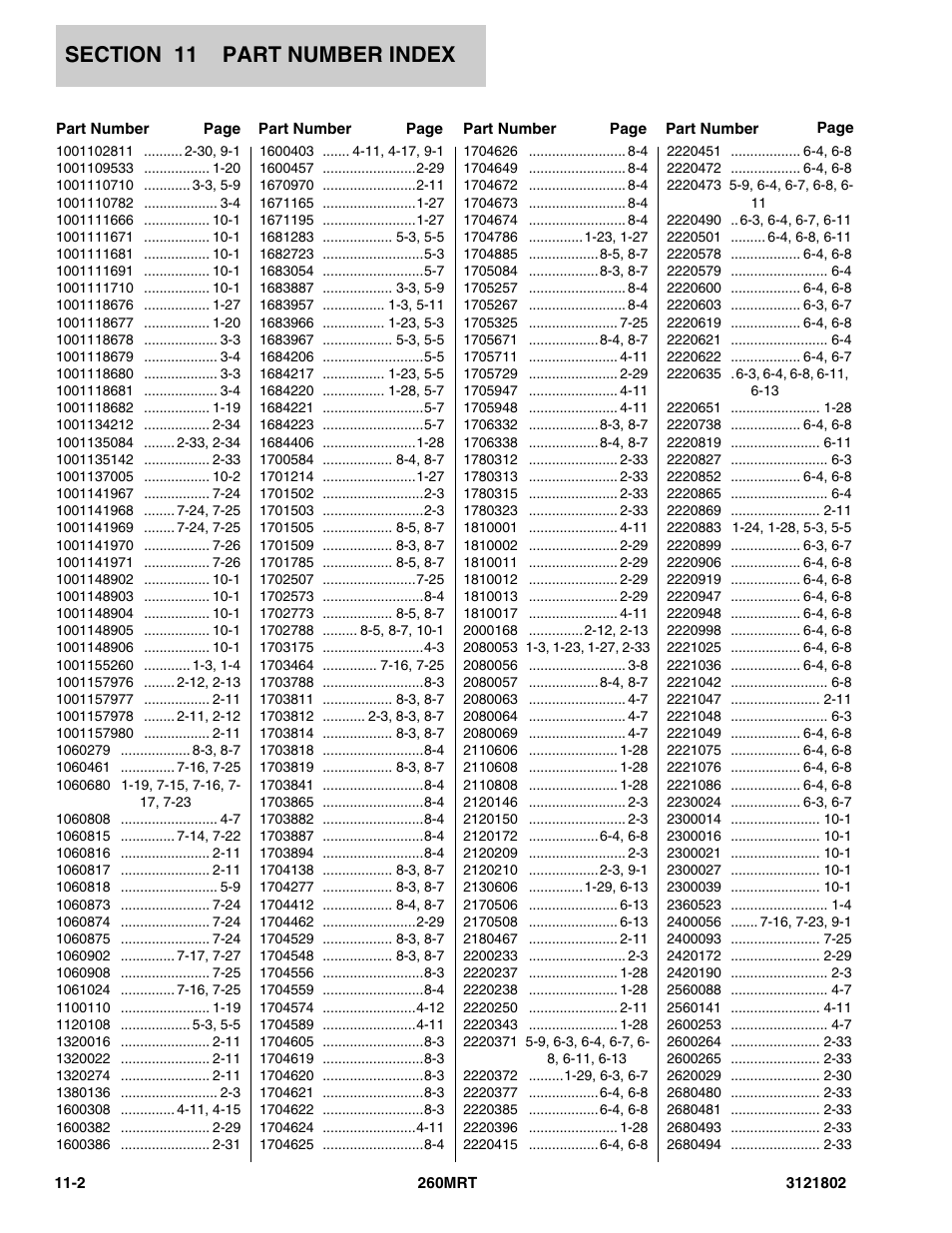 JLG 260MRT Parts Manual User Manual | Page 166 / 172