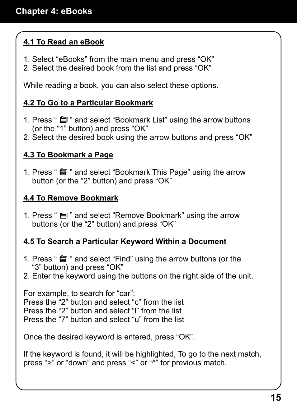 Aluratek AEBK01FS User Manual | Page 15 / 26