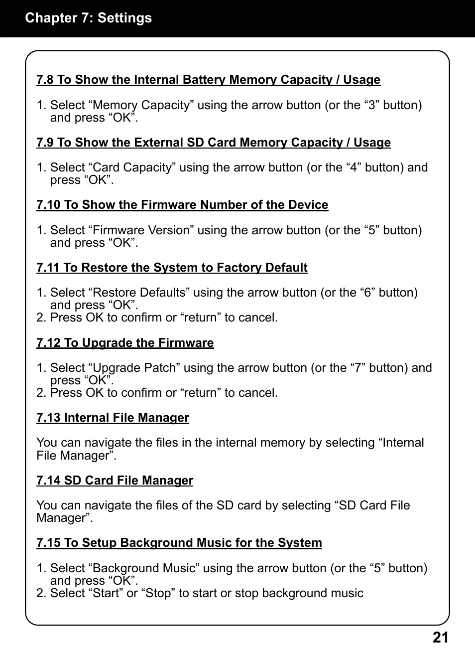 Aluratek AEBK01FS User Manual | Page 21 / 26
