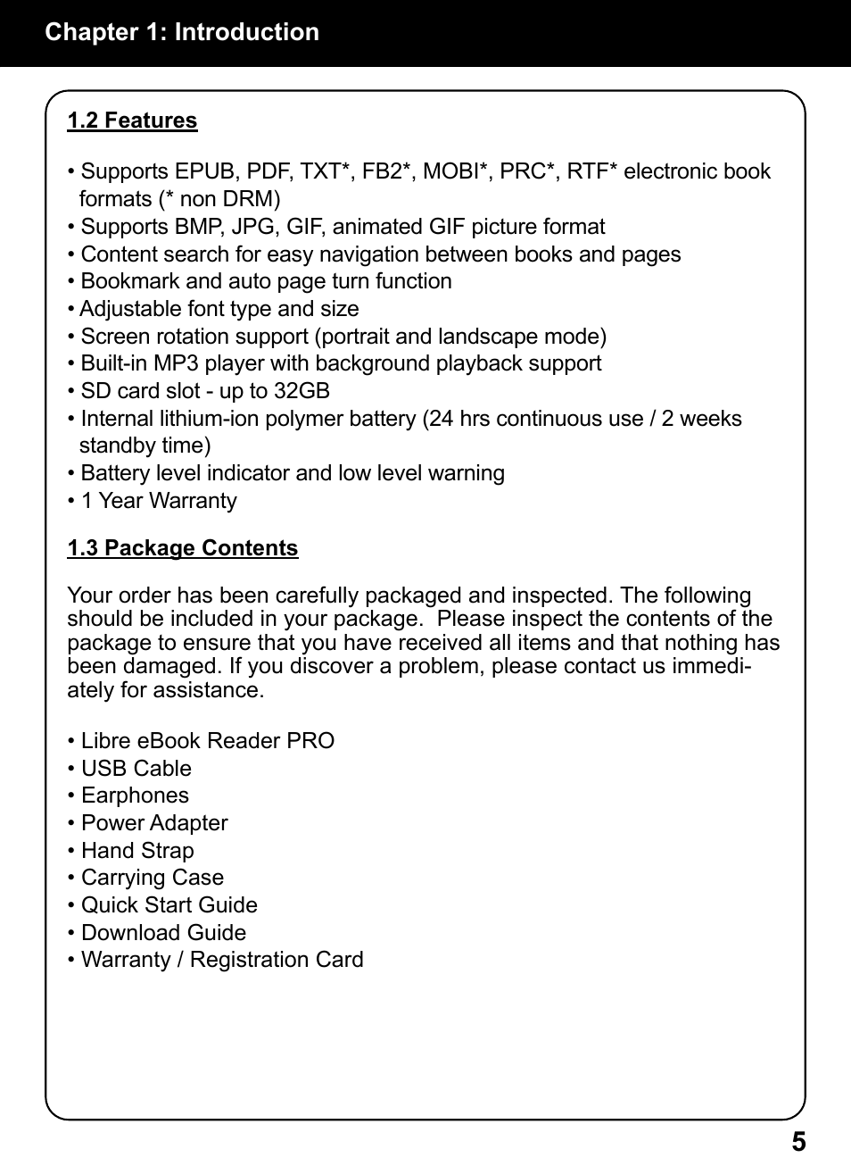 Aluratek AEBK01FS User Manual | Page 5 / 26