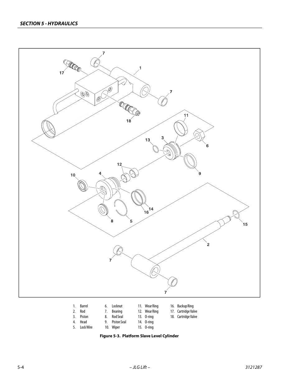 Platform slave level cylinder -4 | JLG 24RS Service Manual User Manual | Page 128 / 264