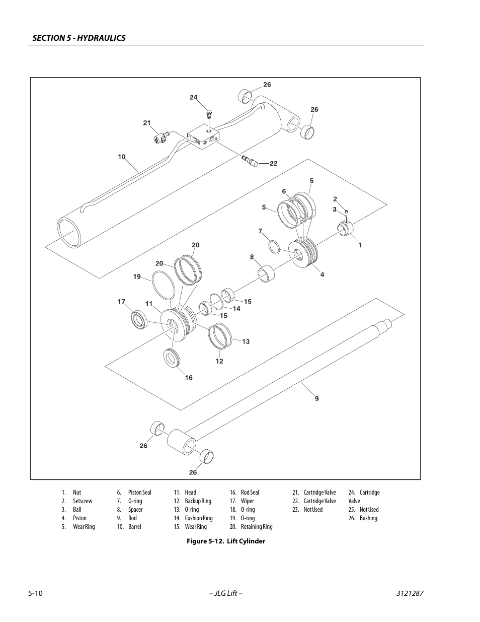 Lift cylinder -10 | JLG 24RS Service Manual User Manual | Page 134 / 264