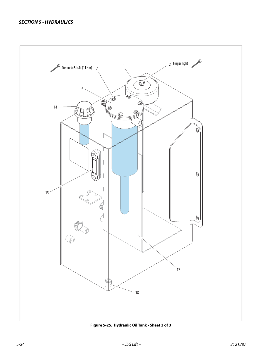 Hydraulic oil tank - sheet 3 of 3 -24 | JLG 24RS Service Manual User Manual | Page 148 / 264