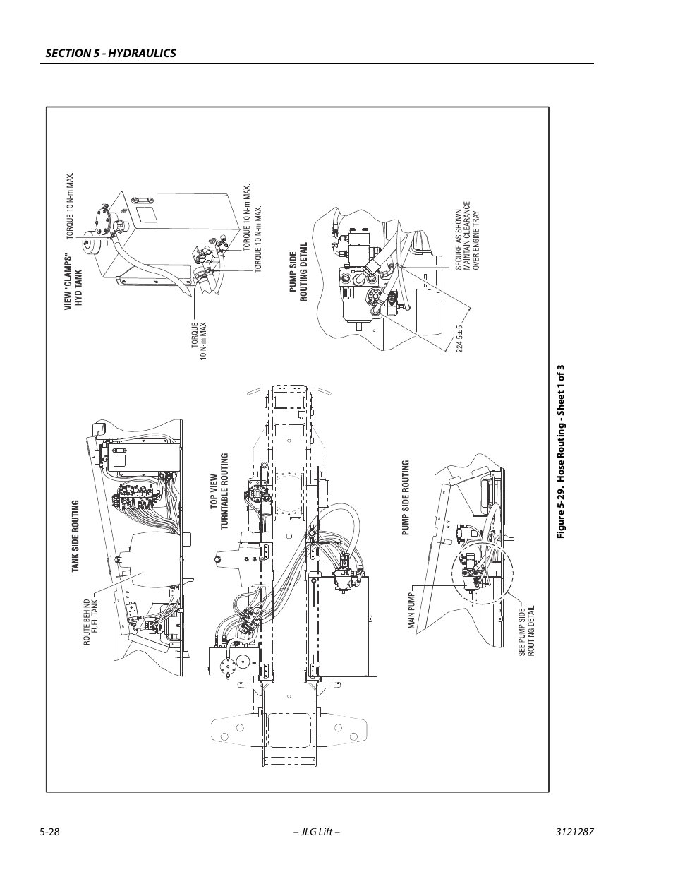 Hose routing - sheet 1 of 3 -28 | JLG 24RS Service Manual User Manual | Page 152 / 264