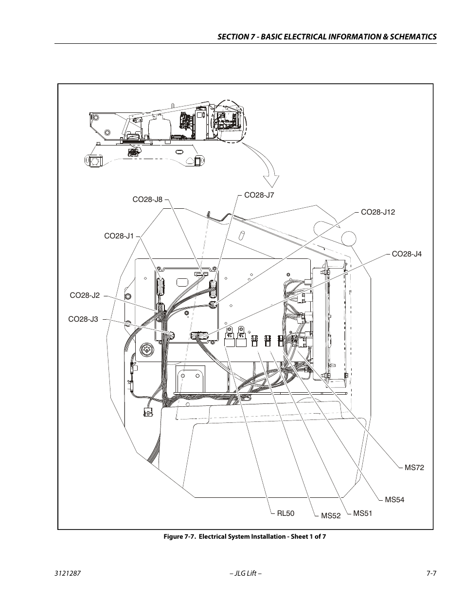 Electrical system installation - sheet 1 of 7 -7 | JLG 24RS Service Manual User Manual | Page 241 / 264