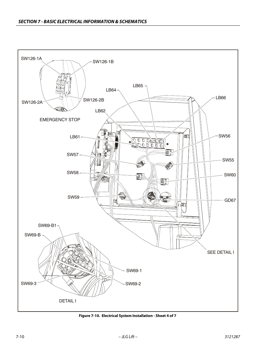 Electrical system installation - sheet 4 of 7 -10 | JLG 24RS Service Manual User Manual | Page 244 / 264
