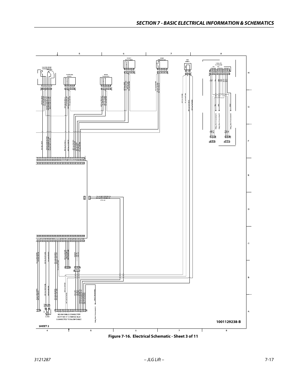 Electrical schematic - sheet 3 of 11 -17 | JLG 24RS Service Manual User Manual | Page 251 / 264