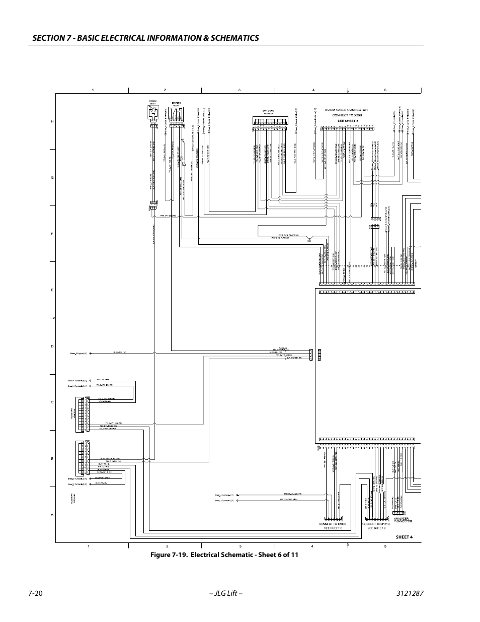 Electrical schematic - sheet 6 of 11 -20 | JLG 24RS Service Manual User Manual | Page 254 / 264