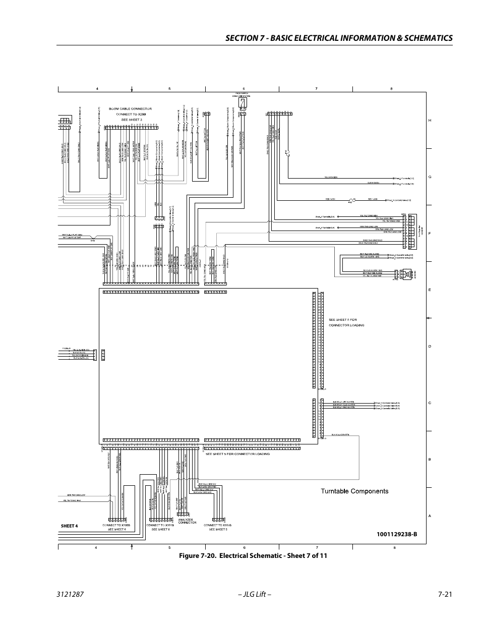 Electrical schematic - sheet 7 of 11 -21 | JLG 24RS Service Manual User Manual | Page 255 / 264