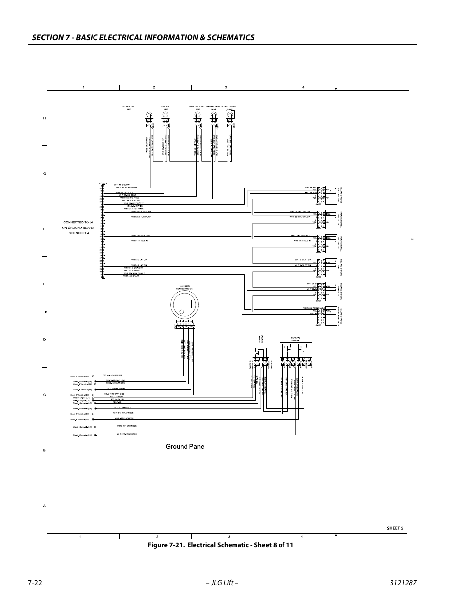 Electrical schematic - sheet 8 of 11 -22 | JLG 24RS Service Manual User Manual | Page 256 / 264