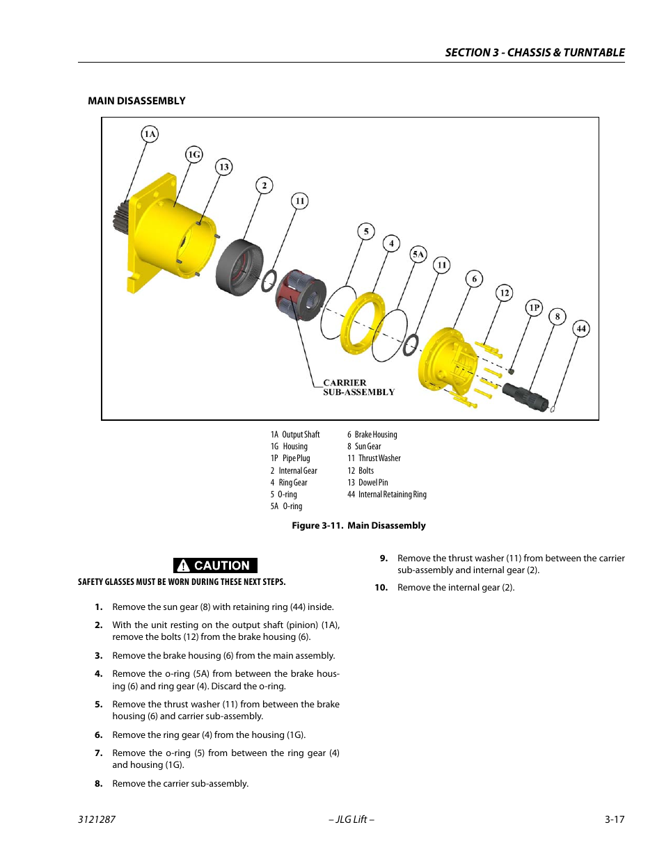 Main disassembly -17 | JLG 24RS Service Manual User Manual | Page 55 / 264