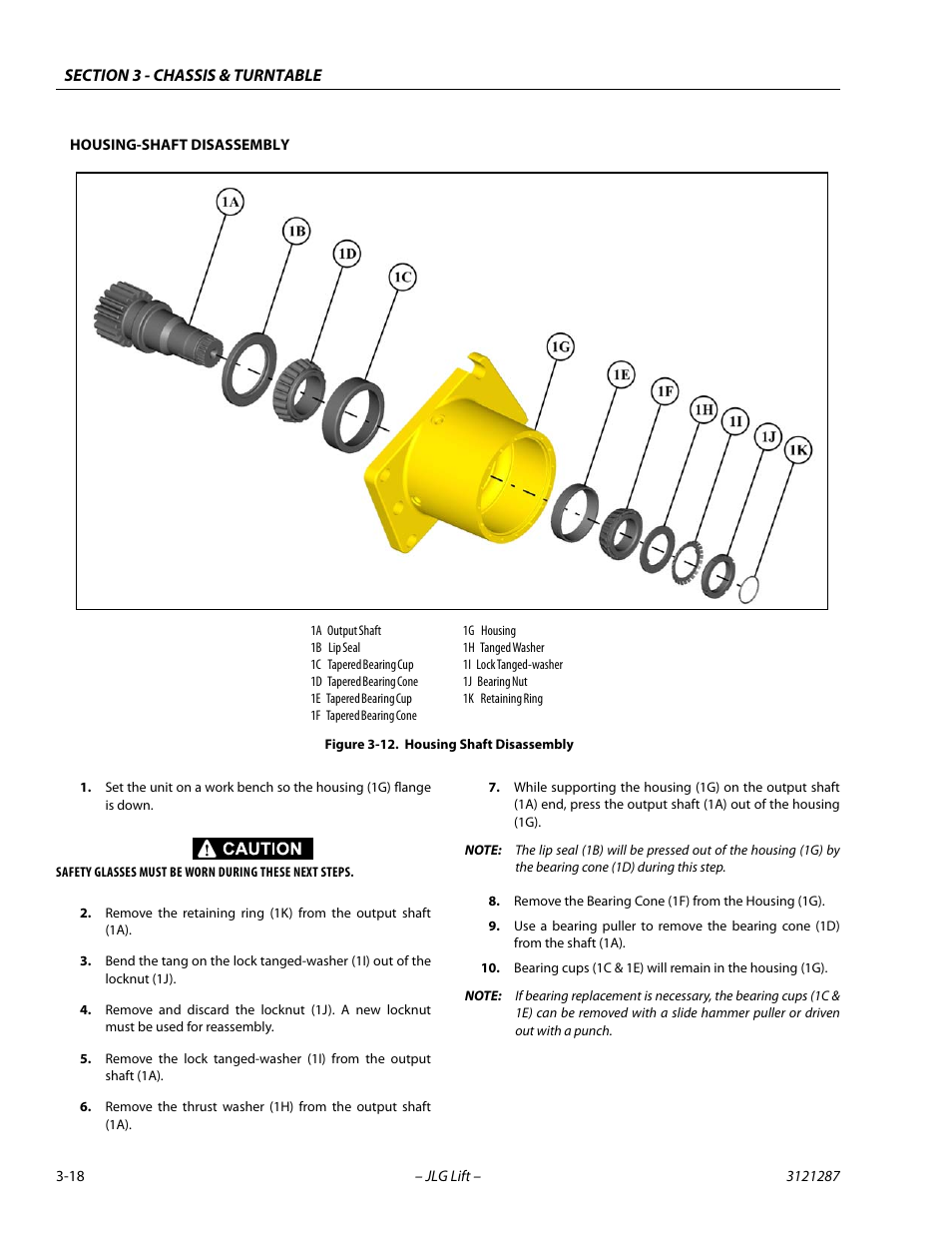 Housing shaft disassembly -18 | JLG 24RS Service Manual User Manual | Page 56 / 264