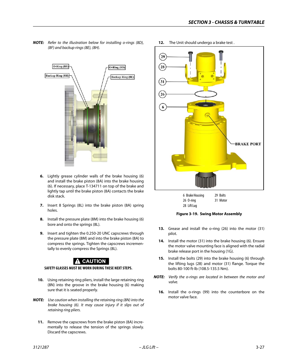 Swing motor assembly -27 | JLG 24RS Service Manual User Manual | Page 65 / 264
