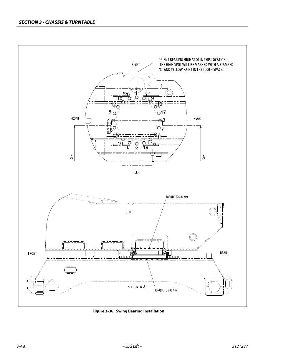 Swing bearing installation -48 | JLG 24RS Service Manual User Manual | Page 86 / 264