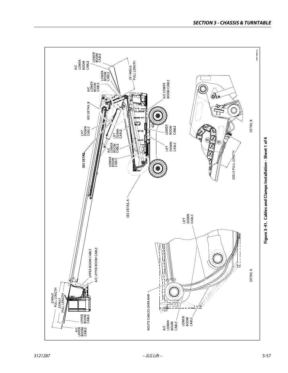Cables and clamps installation - sheet 1 of 4 -57 | JLG 24RS Service Manual User Manual | Page 95 / 264