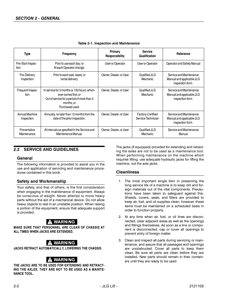 JLG 120-SXJ ANSI Service Manual User Manual | Page 22 / 120