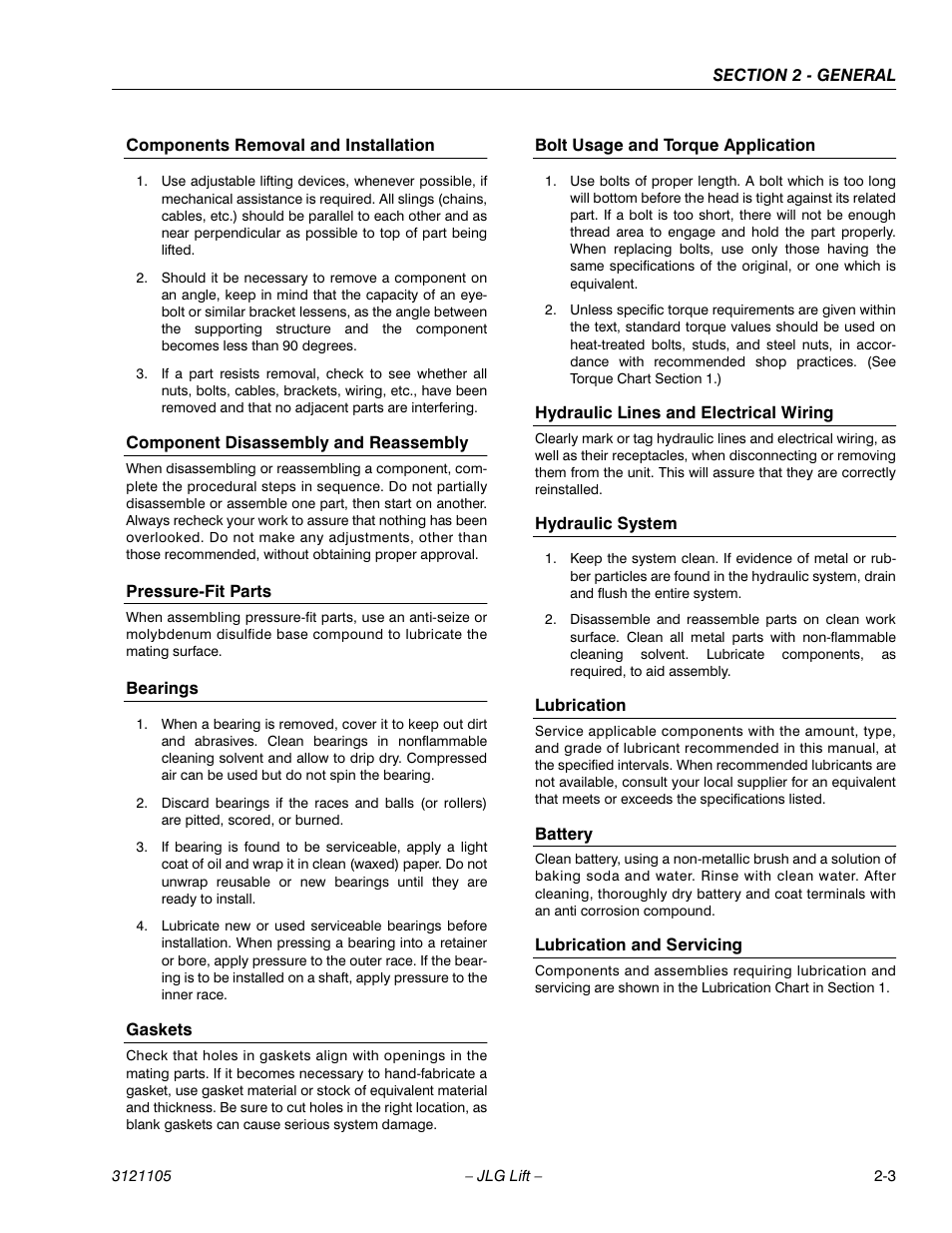 JLG 120-SXJ ANSI Service Manual User Manual | Page 23 / 120