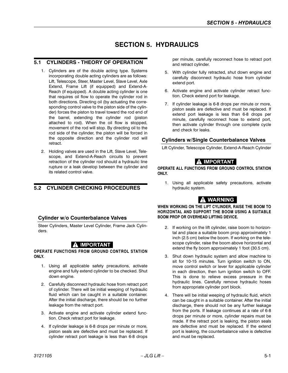 JLG 120-SXJ ANSI Service Manual User Manual | Page 73 / 120