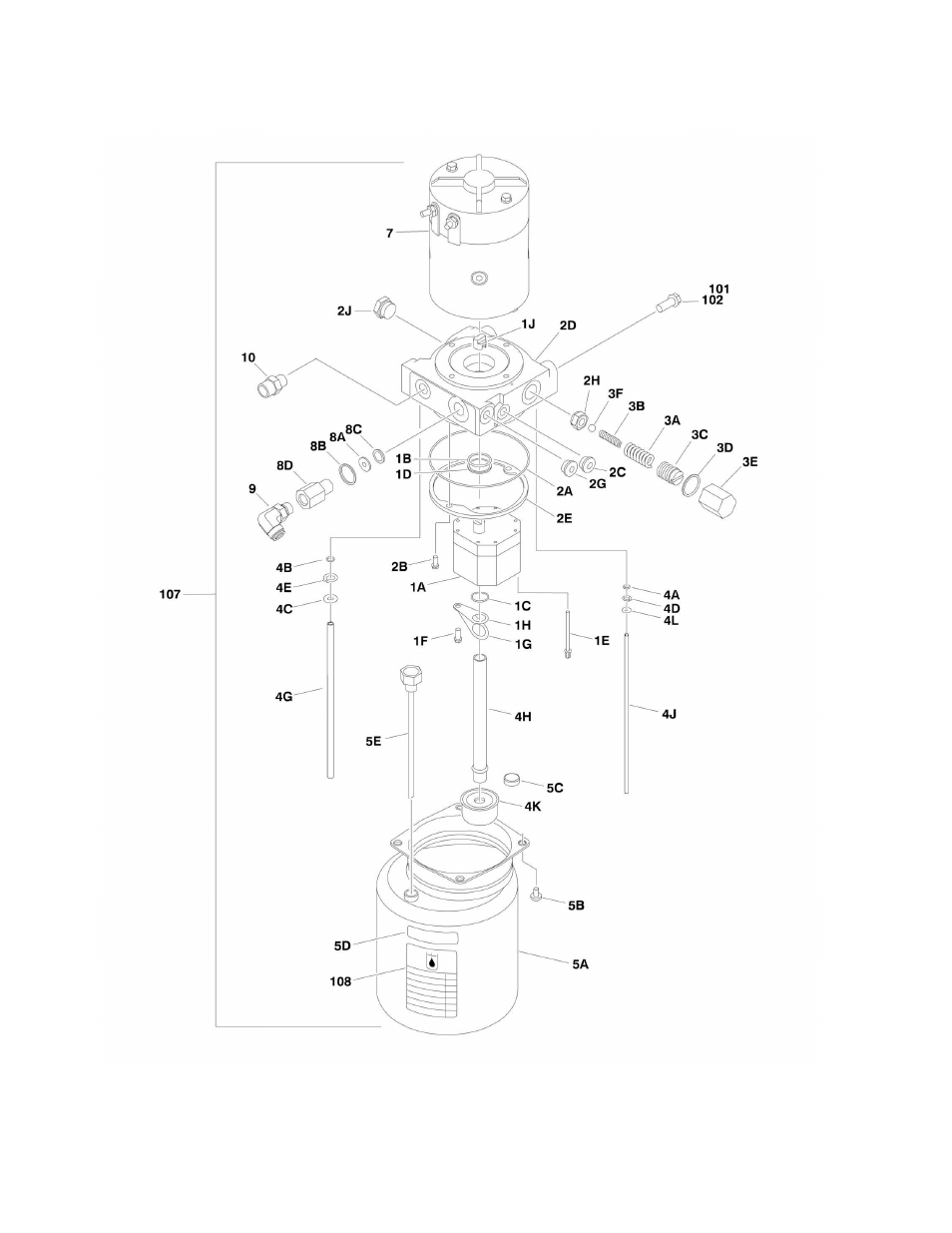 Figure 2-1. pump motor assembly and installation | JLG 10MSP (3121229-2014) Parts Manual User Manual | Page 18 / 92