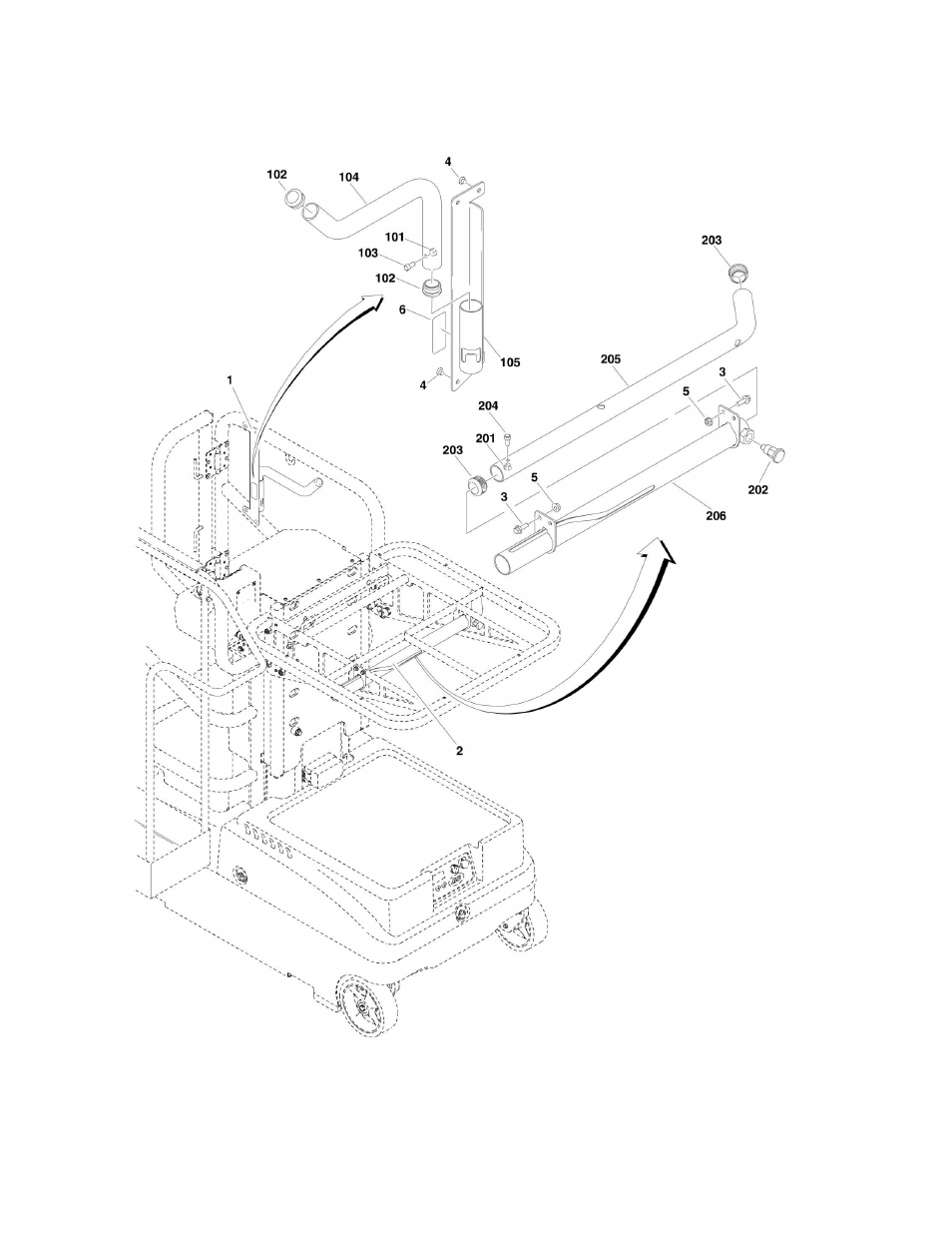 Figure 4-5. optional rug carrier installation | JLG 10MSP (3121229-2014) Parts Manual User Manual | Page 52 / 92