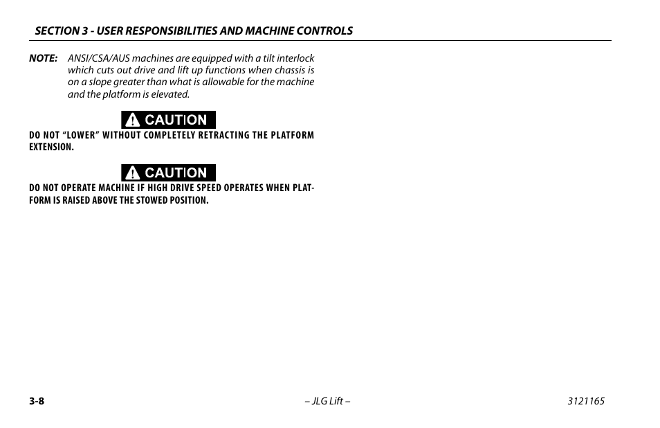 JLG 3246ES Operator Manual User Manual | Page 38 / 114
