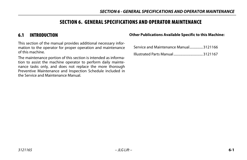 1 introduction, Introduction -1 | JLG 3246ES Operator Manual User Manual | Page 93 / 114