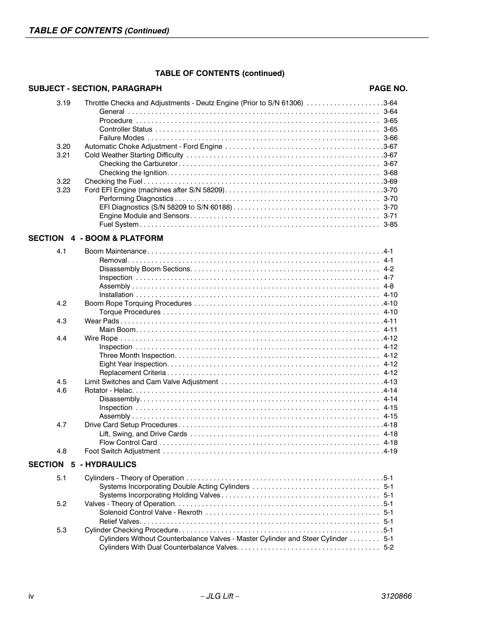 JLG 601S Service Manual User Manual | Page 10 / 240