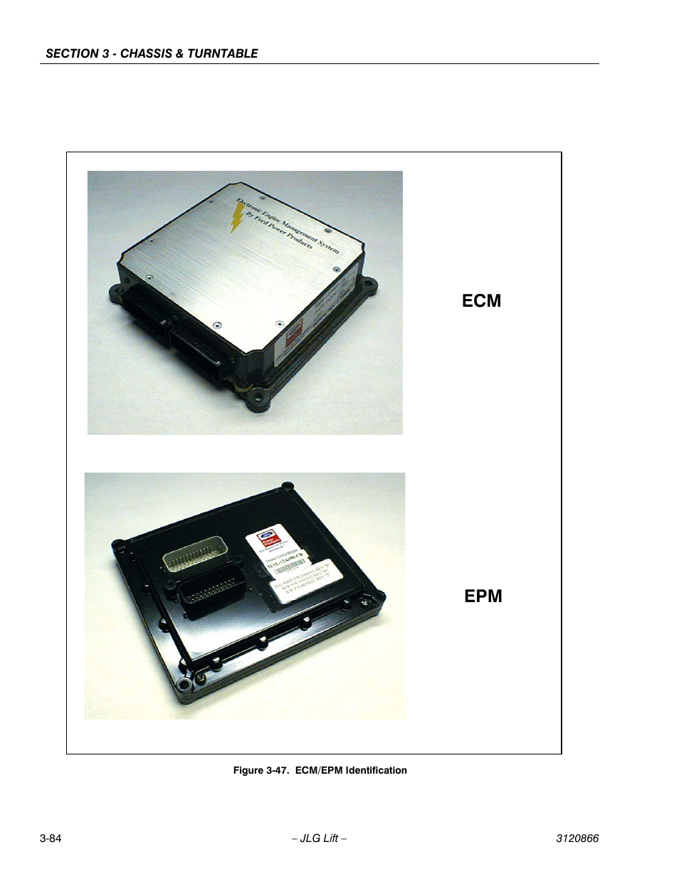 Ecm/epm identification -84, Ecm epm | JLG 601S Service Manual User Manual | Page 124 / 240