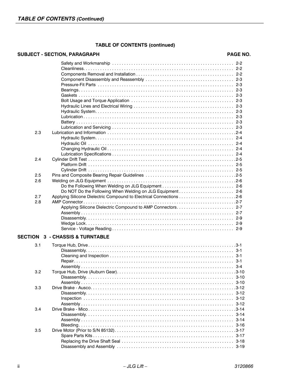 JLG 601S Service Manual User Manual | Page 8 / 240