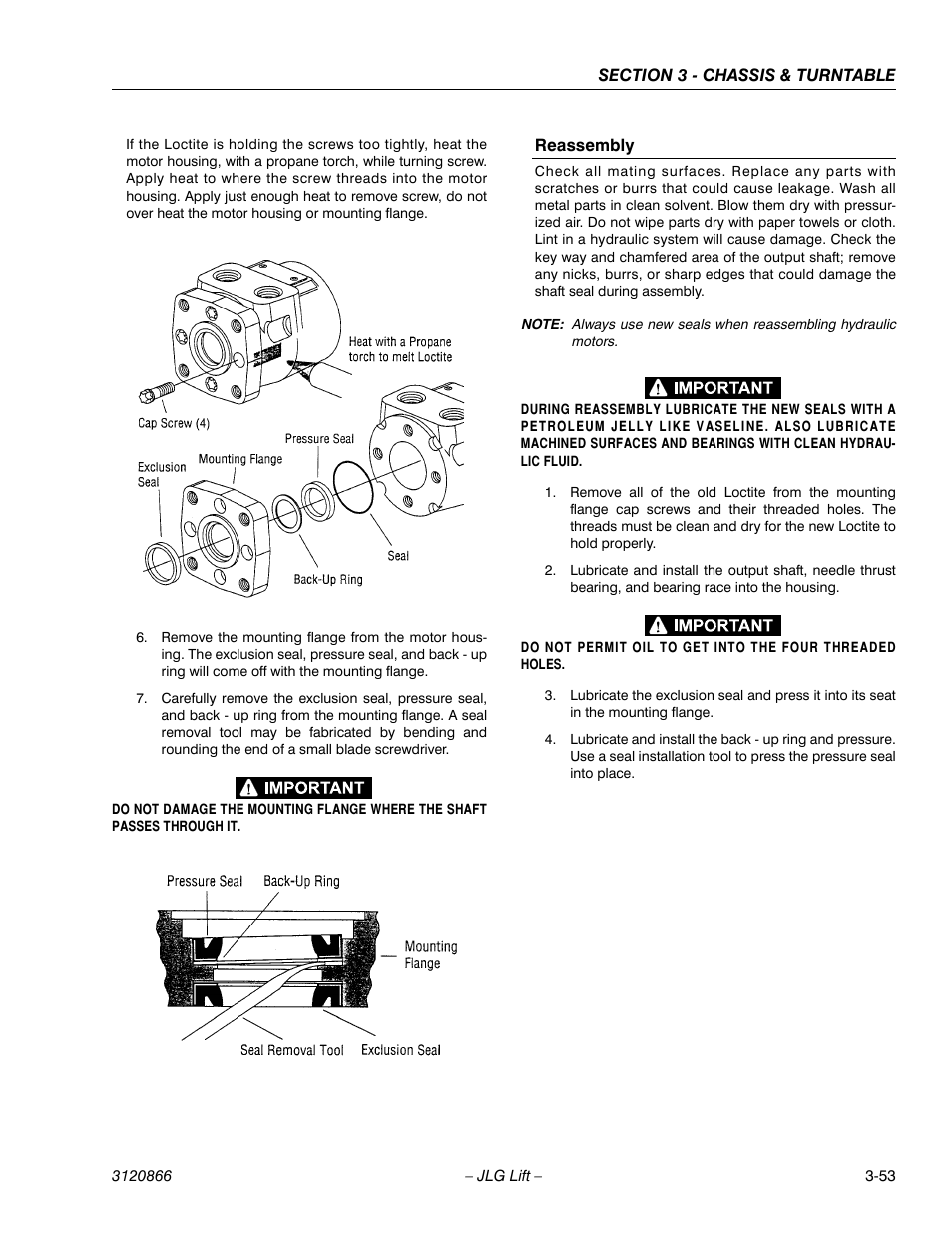Reassembly, Reassembly -53 | JLG 601S Service Manual User Manual | Page 93 / 240