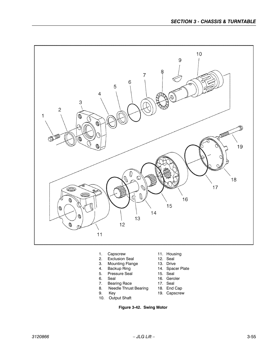 Swing motor -55 | JLG 601S Service Manual User Manual | Page 95 / 240