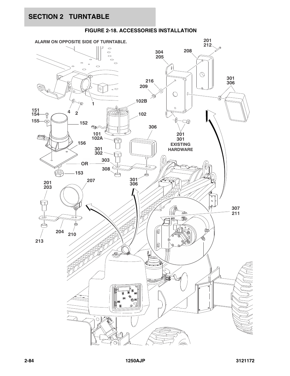 Figure 2-18. accessories installation | JLG 1250AJP Parts Manual User Manual | Page 142 / 406