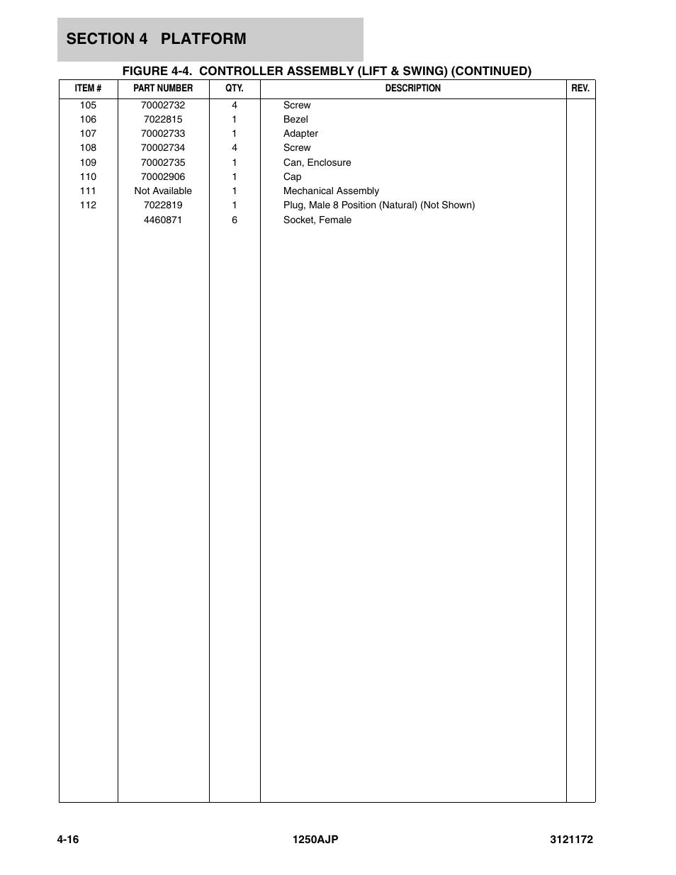 JLG 1250AJP Parts Manual User Manual | Page 232 / 406