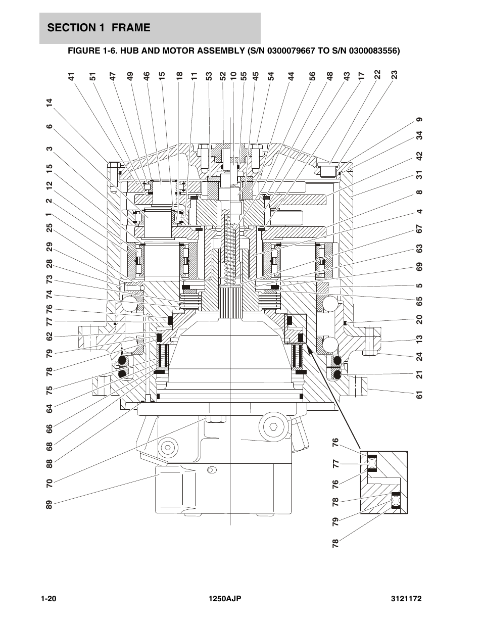 Hub and mo | JLG 1250AJP Parts Manual User Manual | Page 28 / 406