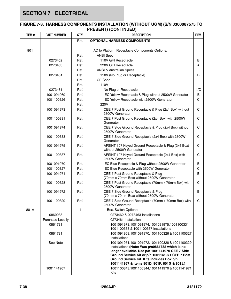 JLG 1250AJP Parts Manual User Manual | Page 322 / 406