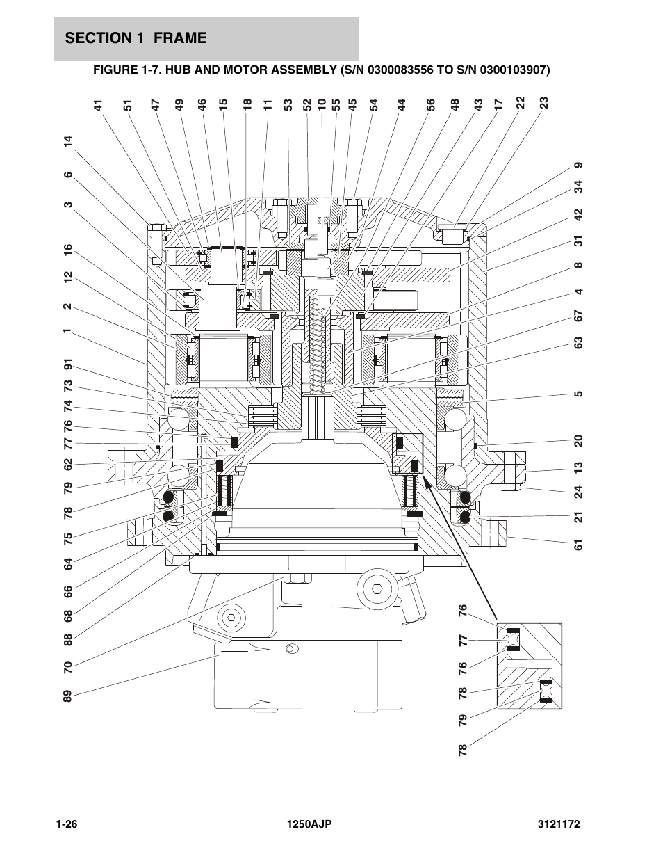 Hub and mo | JLG 1250AJP Parts Manual User Manual | Page 34 / 406