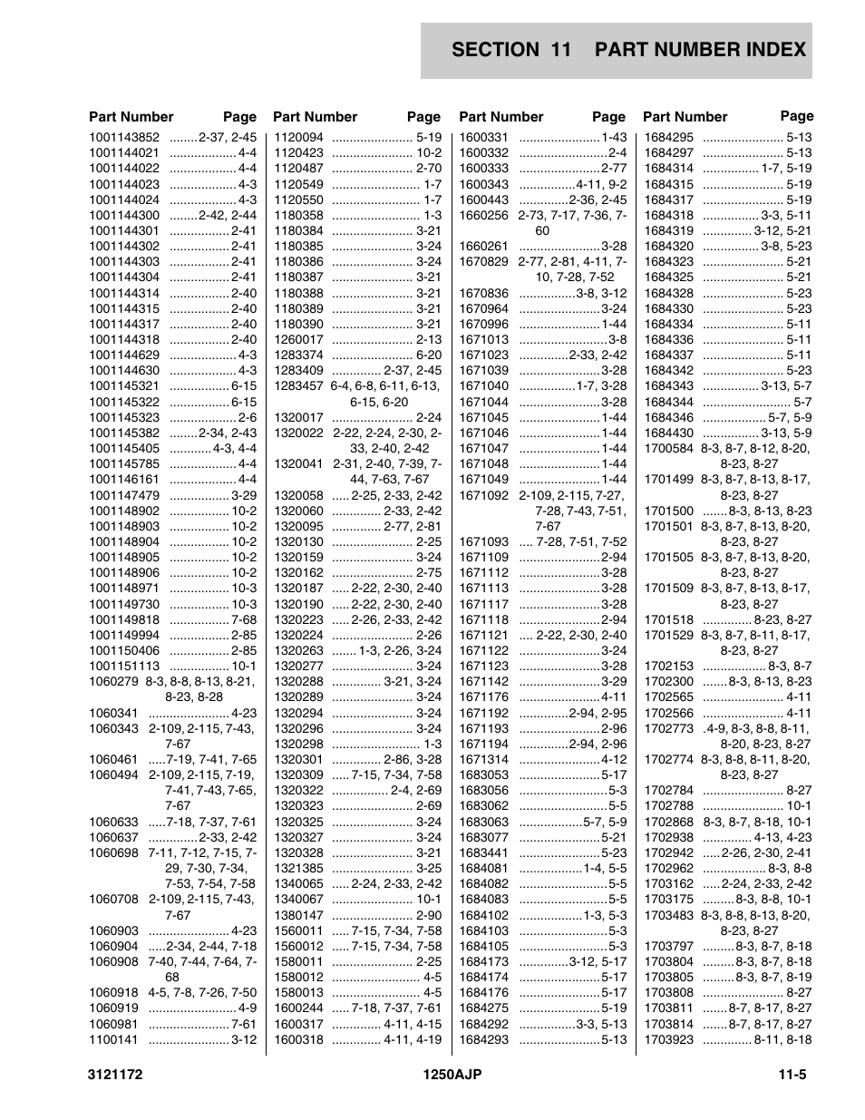 JLG 1250AJP Parts Manual User Manual | Page 393 / 406