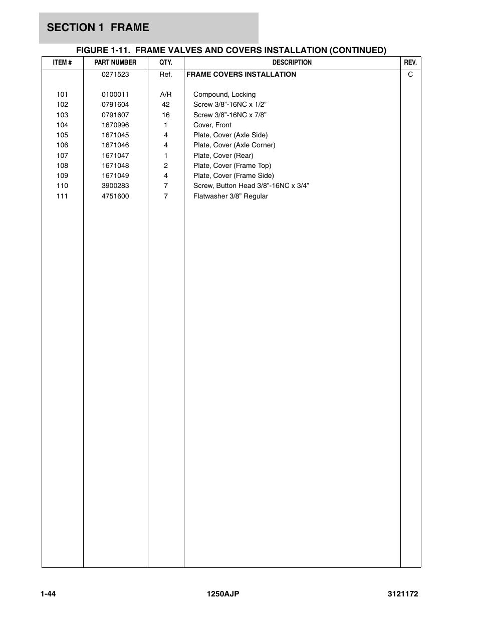 JLG 1250AJP Parts Manual User Manual | Page 52 / 406