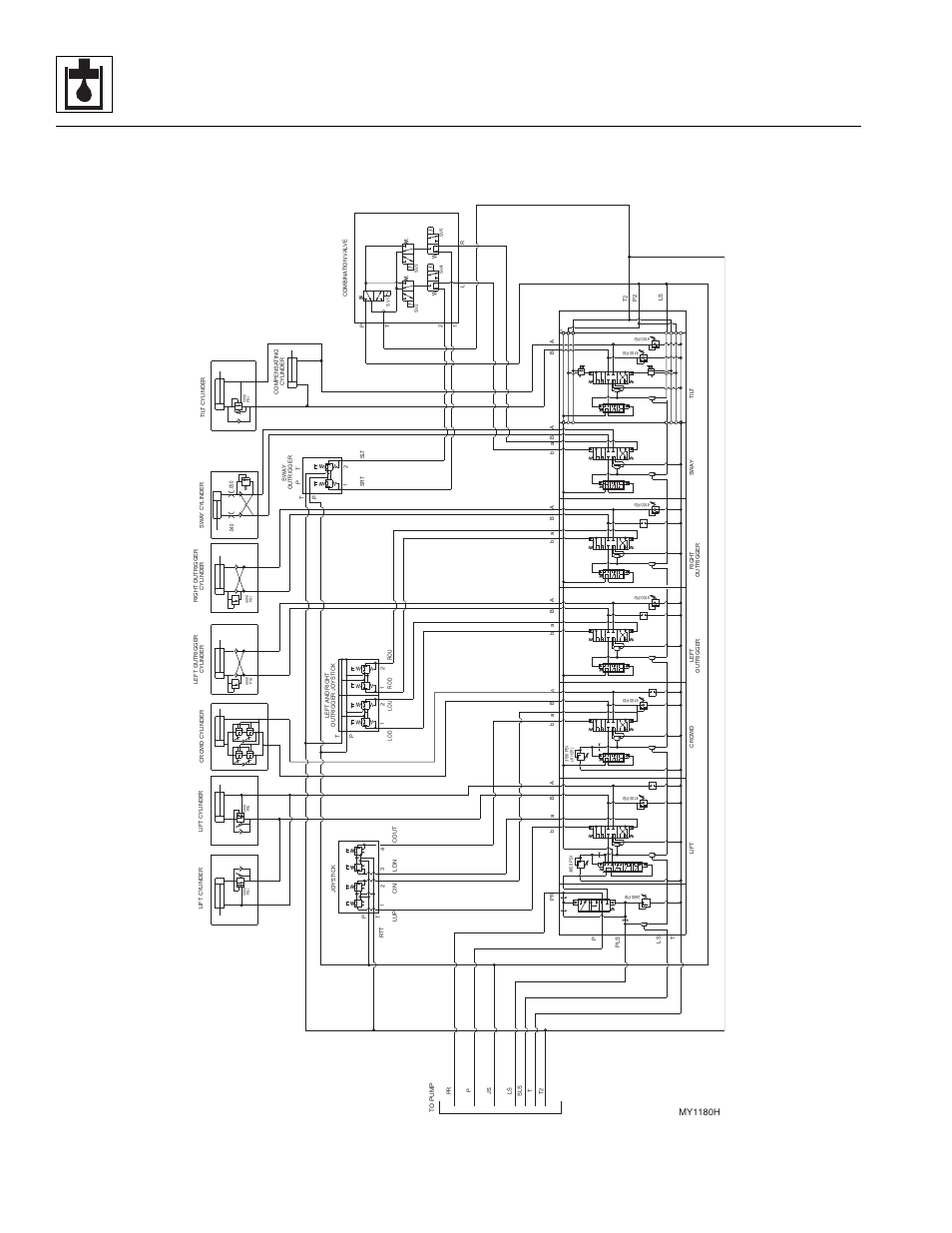 Hydraulic system, My1180h | JLG G12-55A Service Manual User Manual | Page 126 / 200