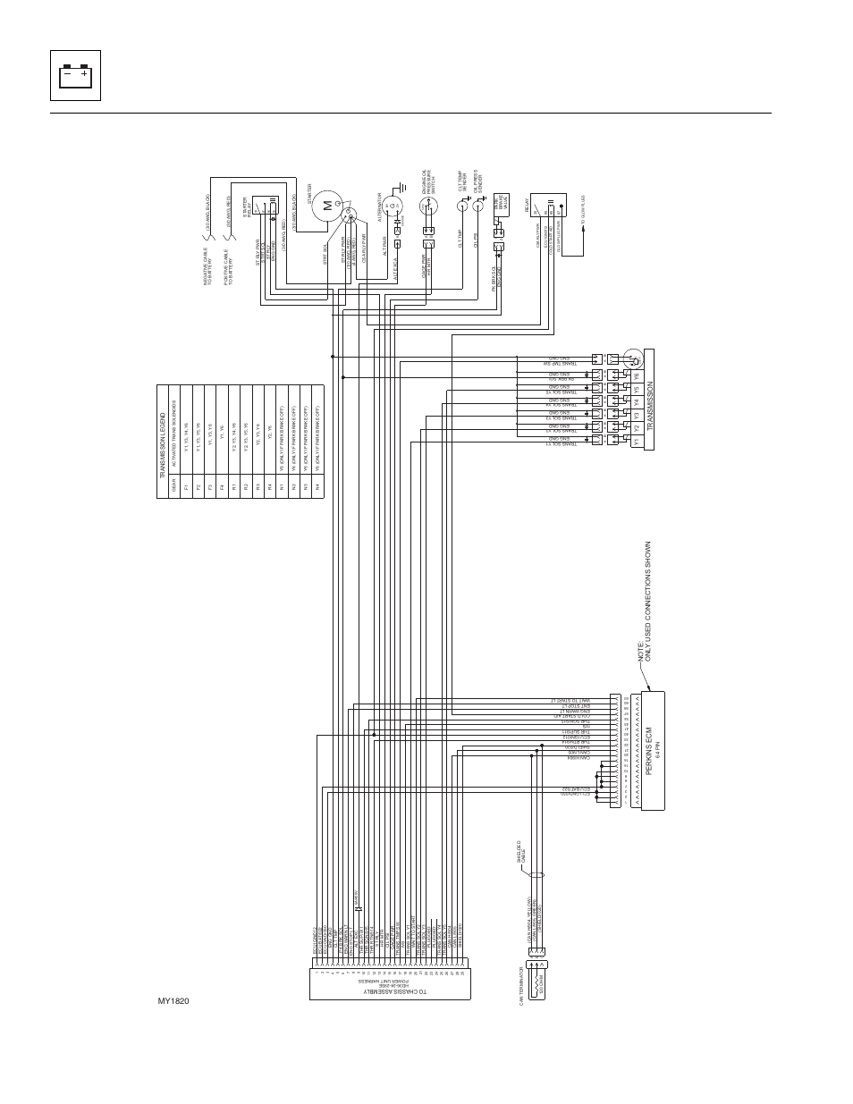 11 power unit schematic - perkins, Power unit schematic - perkins, Electrical system | My1820, Transmission, Perkins ecm | JLG G12-55A Service Manual User Manual | Page 162 / 200