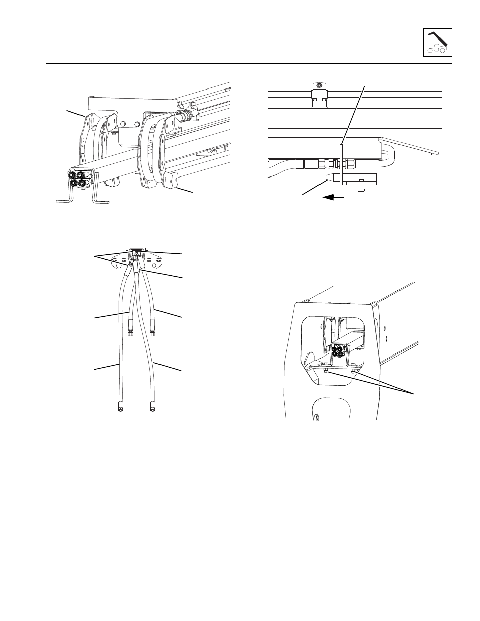 6 hose carrier installation, Hose carrier installation | JLG G12-55A Service Manual User Manual | Page 45 / 200